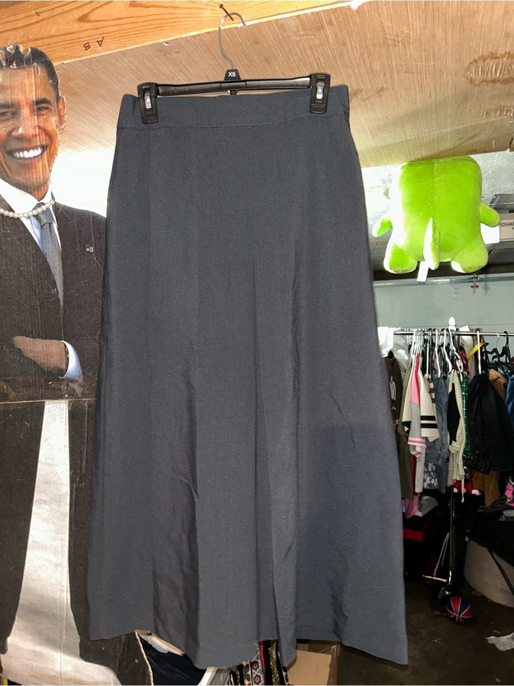OAK + FORT Black Maxi A-Line Skirt